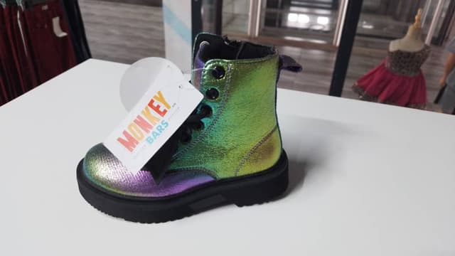 Monkey Bars Iridescent Combat Boots