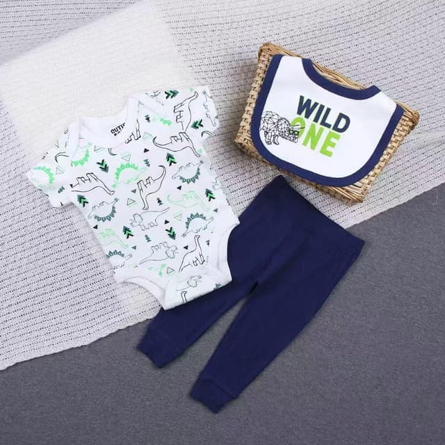 "Wild One" Dinosaur 3-Piece Set