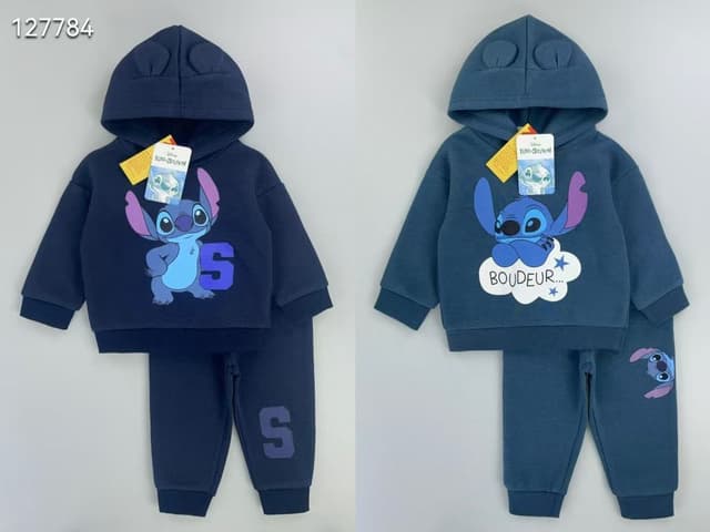 Kids Cartoon Hoodie & Jogger Set – Stitch Edition