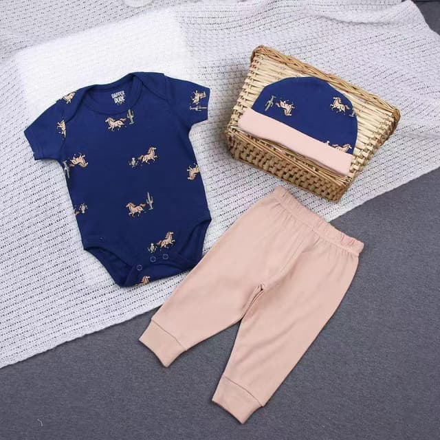 Western Horse Print 3-Piece Set