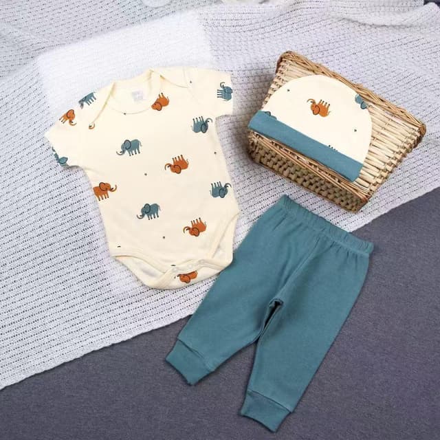 Elephant Print 3-Piece Set