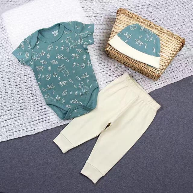 Dinosaur Leaf Print 3-Piece Set