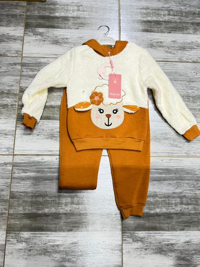 Fluffy Sheep Hooded Set (Mustard)